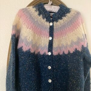 Vintage Hand knit sweater in Denmark 100% Wool